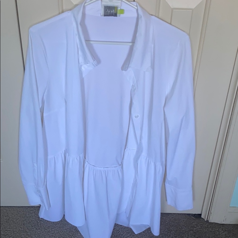 Lysse peplum button down large